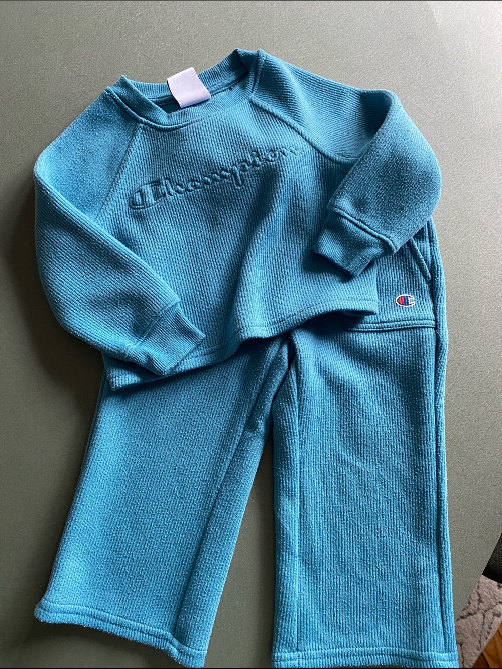 Champion Teal Kids' Knit Sweat Set